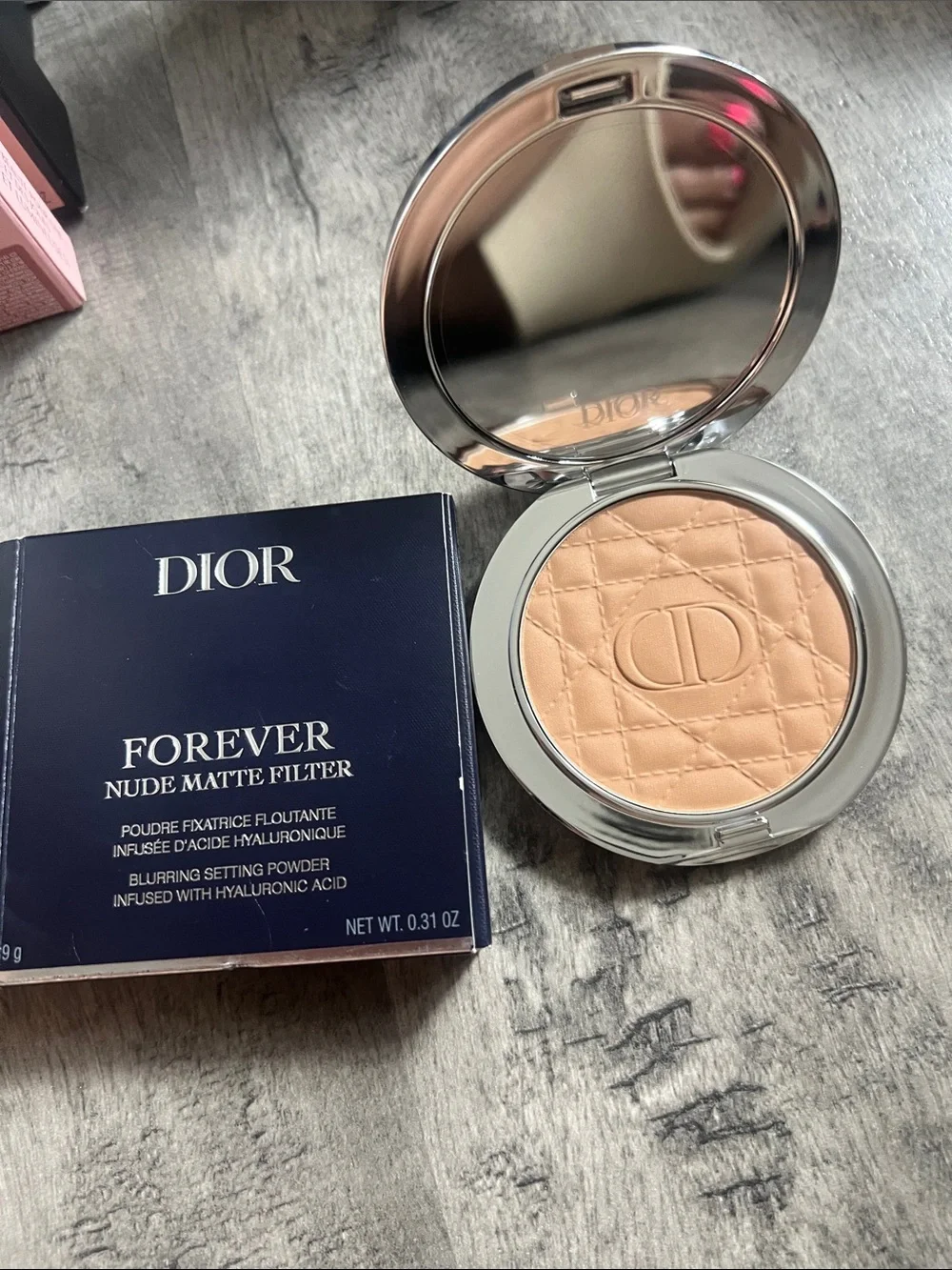 Dior Forever Nude Matte Filter Setting Powder - Navy & Silver Box